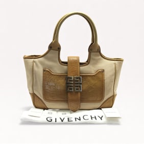 Givenchy Citrine leather and canvas tote bag