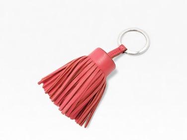 Hermès Carmen key ring in pink Agneau Milo (lambskin) leather