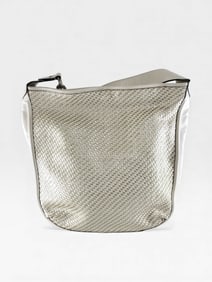 Coach Park Avery Woven Cream Leather Shoulder Bag