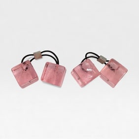 Louis Vuitton Cube Logo Pink Hair Tie Accessory