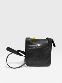 Armani Collection Black Leather Shoulder Bag