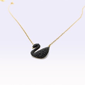 SWAROVSKI Black Swan Crystal Necklace