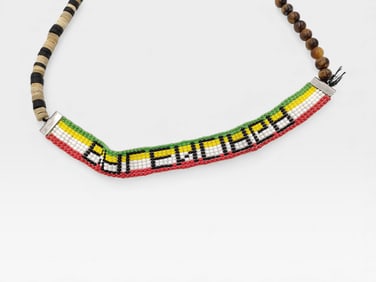 BALENCIAGA 18SS Logo Multi-Bead Bracelet in Multicolor