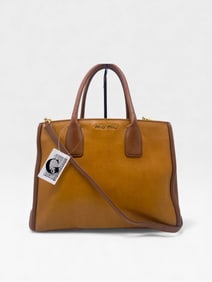 Miu Miu Madras Two-Way Leather Shoulder Bag