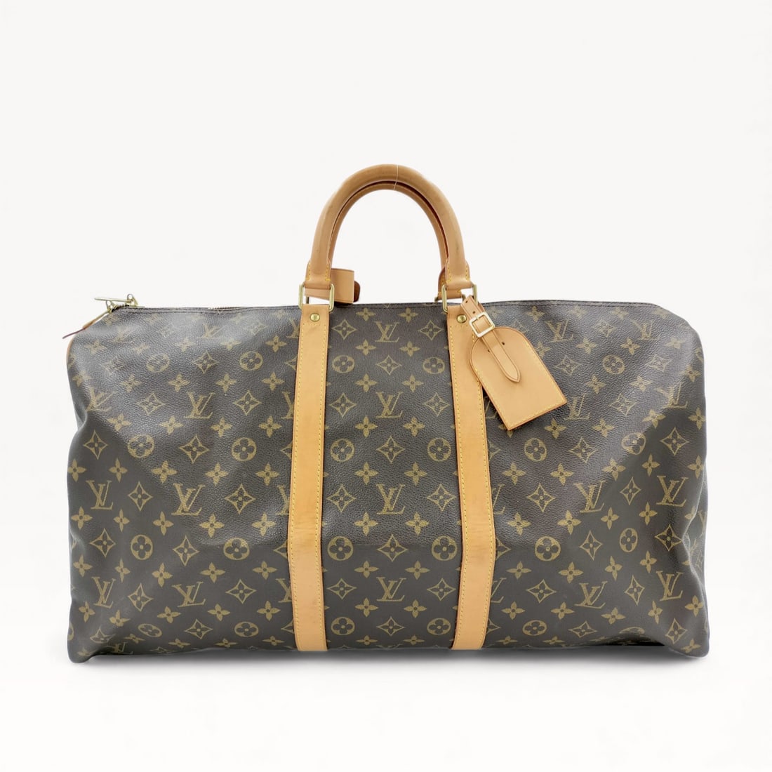 Louis Vuitton Monogram Keepall 55 Boston Bag: Authentic vintage Louis Vuitton Monogram Keepall 55 Boston Bag.