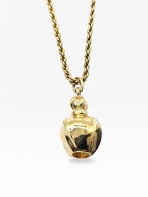 Vintage Dior GP Perfume Bottle Pendant and Necklace 16.5"