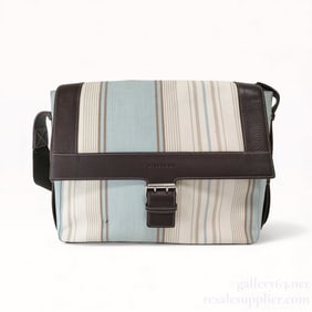 Givenchy Blue and Brown Stripe Shoulder Bag 90s look