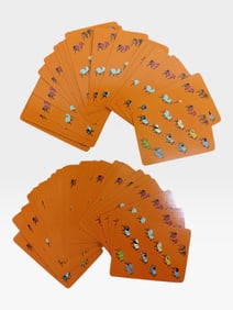 Full Deck of Hermès Playing Cards + 3 Jokers with Box & Ribbon