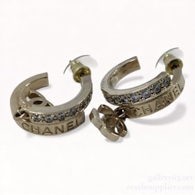 Chanel Crystal Hoop Earrings 2022 B22 B