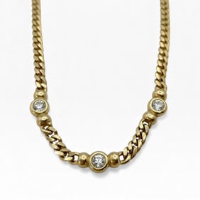 Vintage Dior Christian Dior Gold Plated Necklace 16-20"