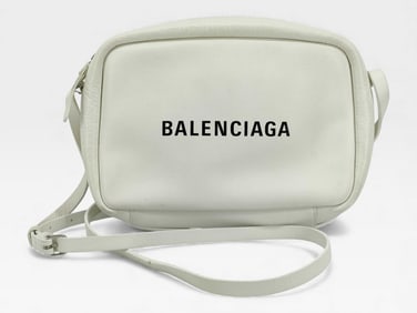 Balenciaga Everyday Camera Bag S in white calfskin