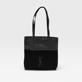 Vintage YSL Yves Saint Laurent Suede Black Tote Handbag