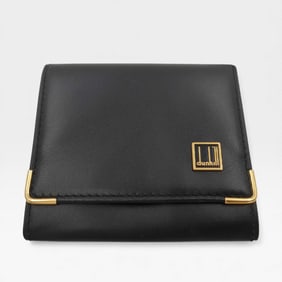 Dunhill Black Leather Coin Case with box & dust jacket - excellent condition