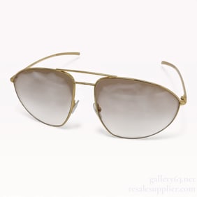 Gucci Gold-Tone Aviator Sunglasses (with Case)