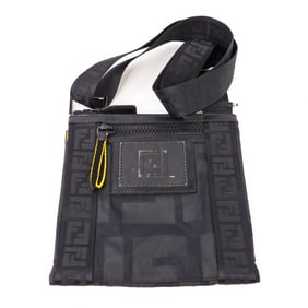 Fendi Selleria Canvas and Leather Crossbody Bag