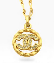 Chanel 80s CC Logo Vintage Necklace 1982