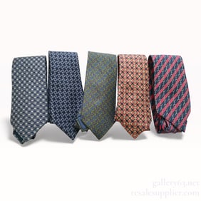 Hermès Silk Tie 5-Piece Set