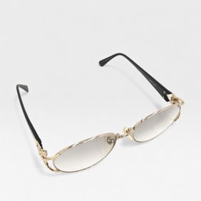 Vintage YSL Yves Saint Laurent Sunglasses Black Acetate with Pouch