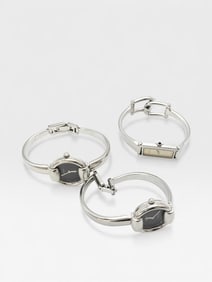 Gucci Stainless Steel Bangle Watch Trio Set