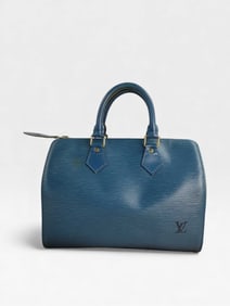 Louis Vuitton Speedy 25 bag in Toledo Blue Epi Leather