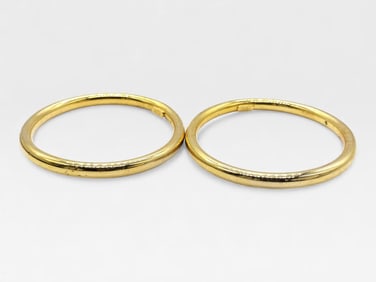 Vintage YSL Yves Saint Laurent Gold EP Bangle Set