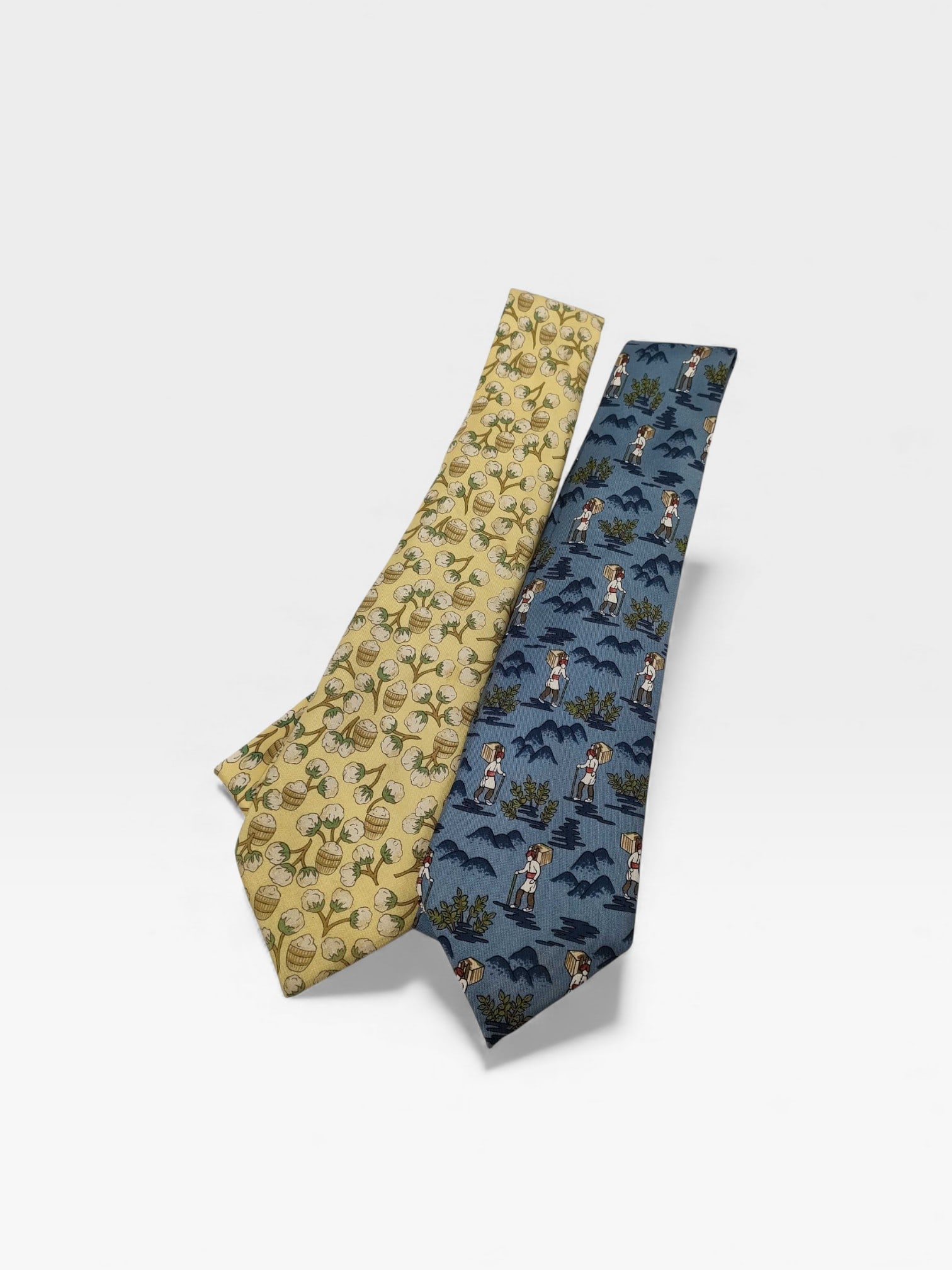 Pair, Hermès 100 Silk Ties (1 of 7)