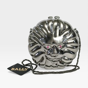 BALLY Metal Lion Head Clutch Vintage 91 Shoulder Bag