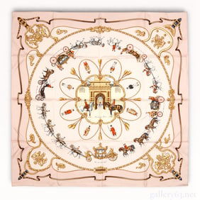 Uncommon Hermès Carre 90 - The Royal Mews Buckingham Palace by Jean de Fougerolle