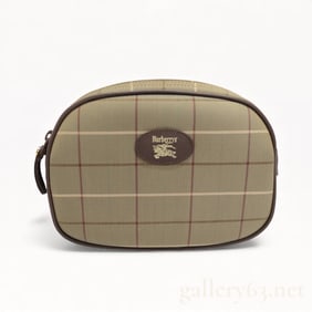 Rare Vintage Burberry Check Jumbo Pouch