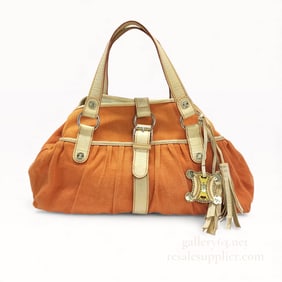 Celine Boogie Bag in Orange Canvas