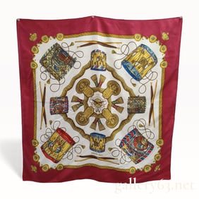 Hermès Carré 90 Tambour Drum Silk Scarf