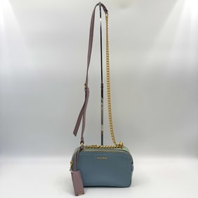 MIU MIU Camera Bag Chain Shoulder Bag Light Blue Green