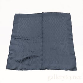 Hermès Petit Carré 40 “Gran H?? Navy Silk Scarf
