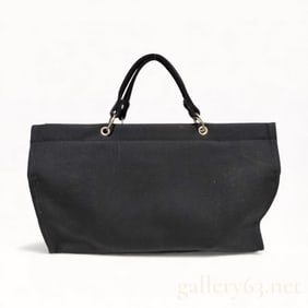 Comme des Garcons Black Wool Folding Duffle Bag