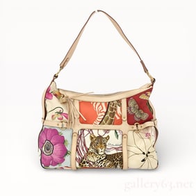 Salvatore Ferragamo Shoulder Bag Animal Print & Leather