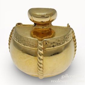 Yves Saint Laurent Gold-Plated Perfume Bottle Brooch