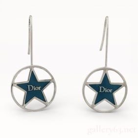 Vintage Dior Star Enamel Earrings Galliano Era