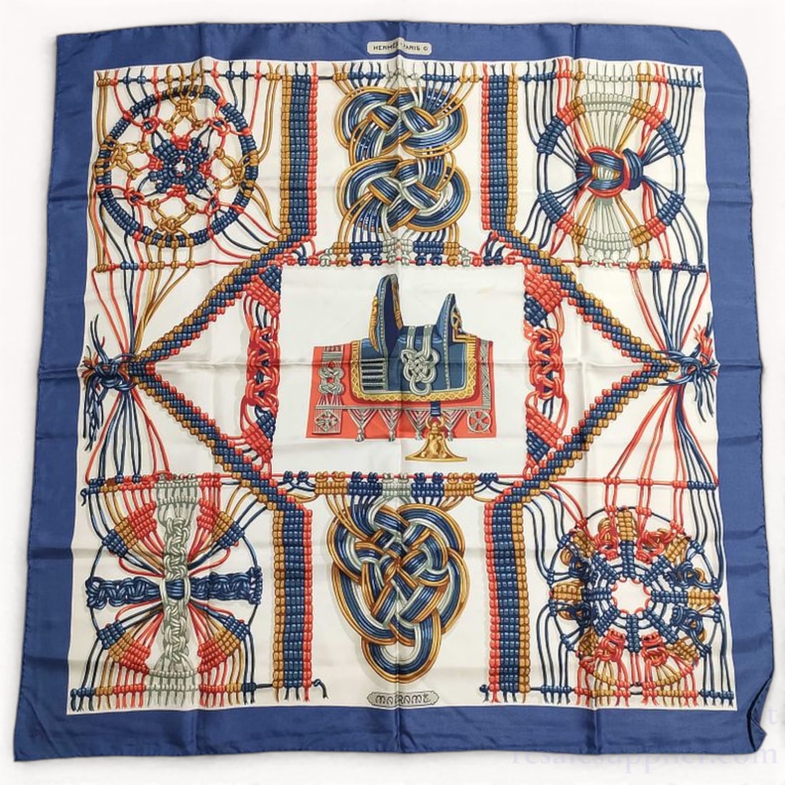 Hermès Carré 90 Macramé Silk Scarf by Julia Abadie (1 of 10)