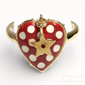 Dior Dioramour Capsule Collection Red Heart Star GP Metal Ring size 7