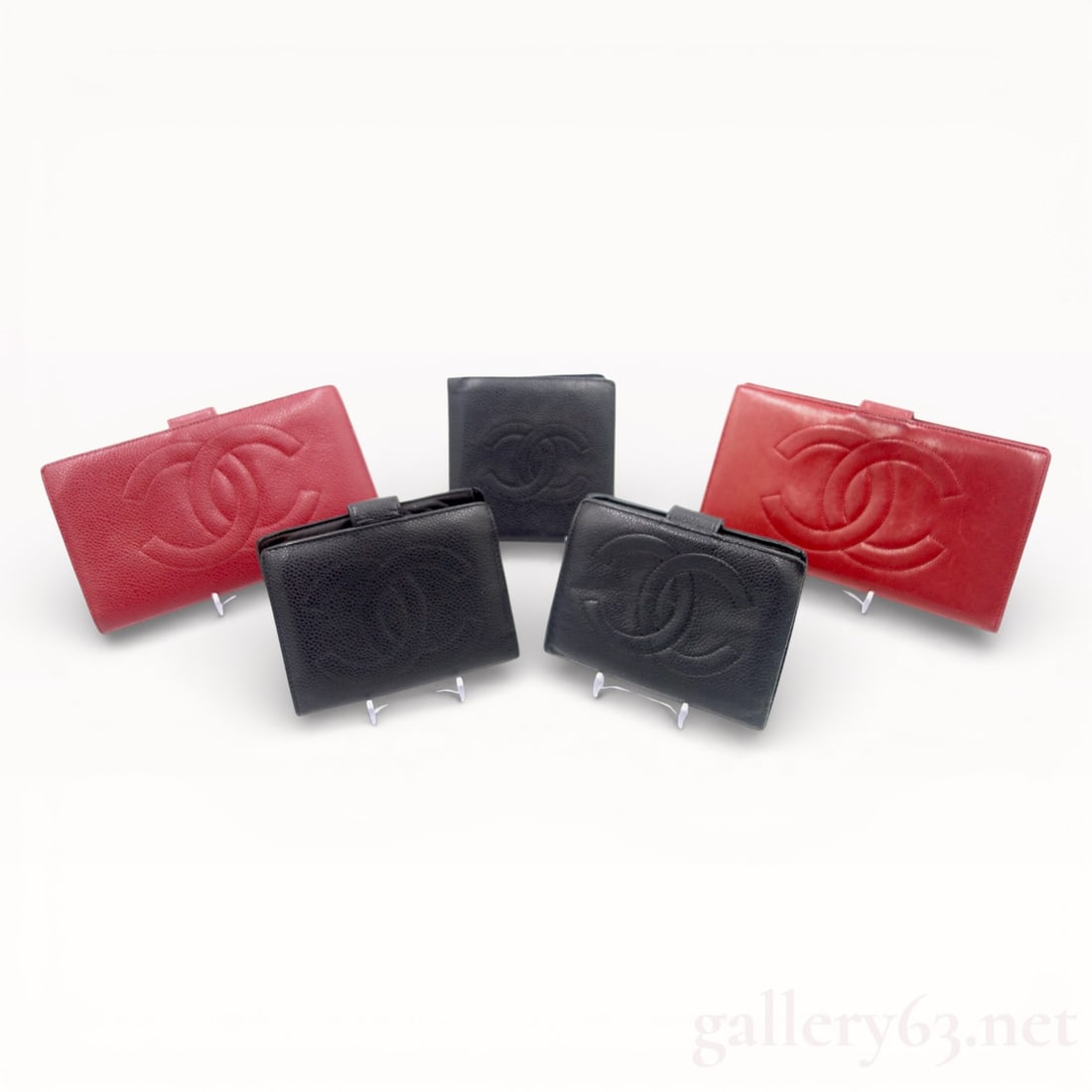 Group of 5 Authentic Chanel Wallets in Leather (1 of 7)