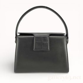 Vintage Givenchy Black Leather Square Handbag