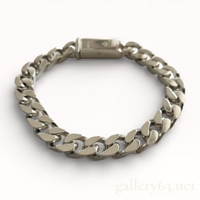 HEAVY Sterling Silver Gucci Curb Link Chain Bracelet
