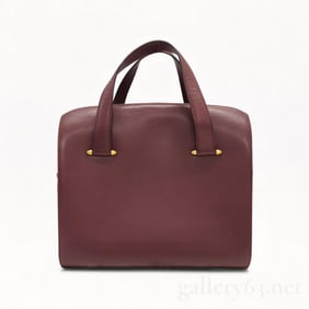 Vintage Cartier Leather Zipper Top Handle Bag