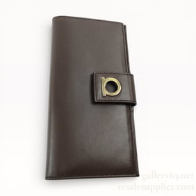 Salvatore Ferragamo Gancini Bi-Fold Long Leather Wallet - Excellent Condition