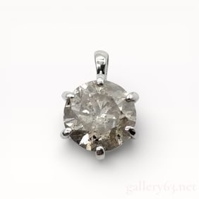 Natural 1.10ct Carat Diamond Stud Pendant in Platinum