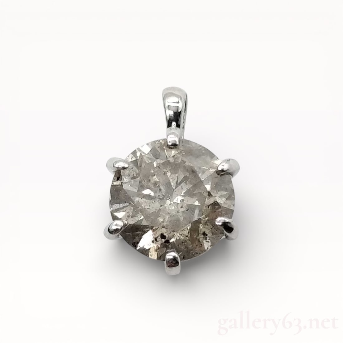 Natural 1.10ct Carat Diamond Stud Pendant in Platinum (1 of 6)