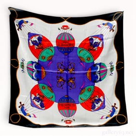 Hermès Carré 90 Ballons Silk Scarf by Philippe Ledoux