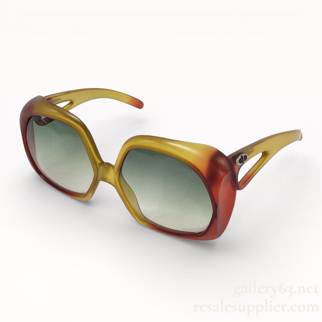 Christian Dior Full Rim Hexagon Yellow and Blue Gradient Sunglasses (1 of 11)