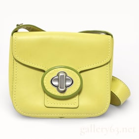 Coach Yellow Calf Leather Shoulder Bag - Excellent Condition