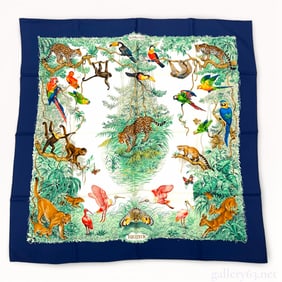 Hermès Carré 90 Équateur Silk Scarf by Robert Dallet